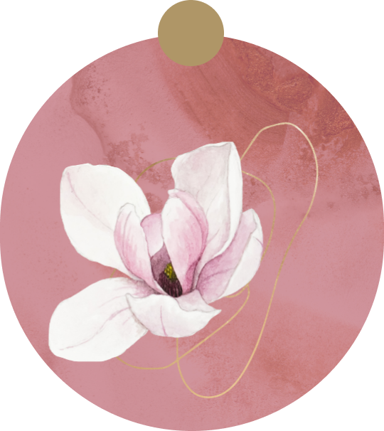 grafika z kwiatem magnolii